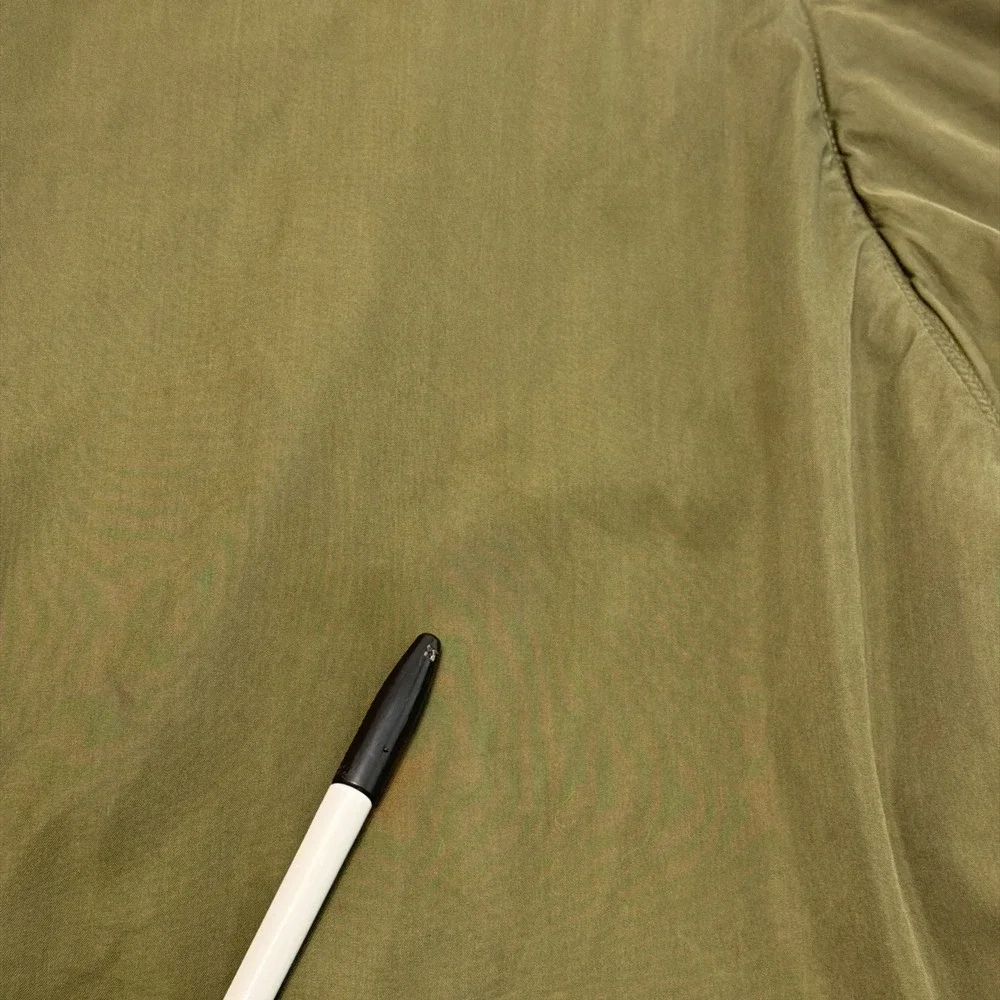 Vintage 1964 USAF Liner Jacket Men's Medium Green Wool Pile Coat Military 60s